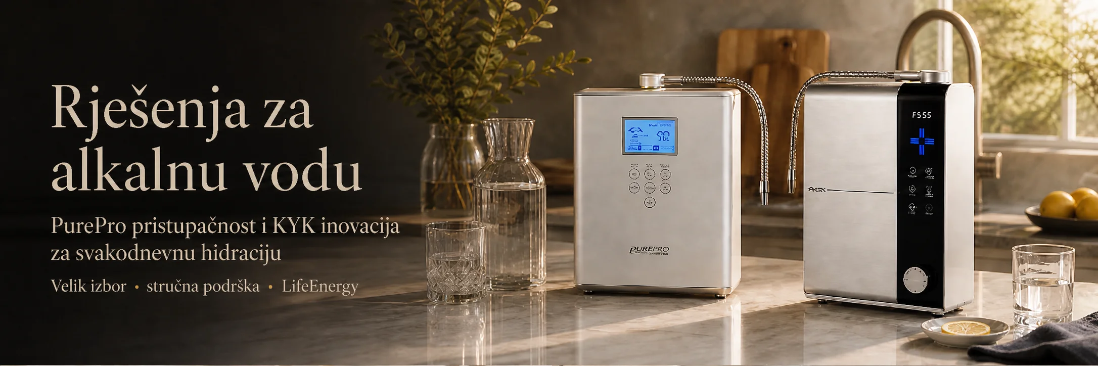 PurePro i KYK alkalizatori vode za svakodnevnu hidraciju na LIFEENERGY Hrvatska