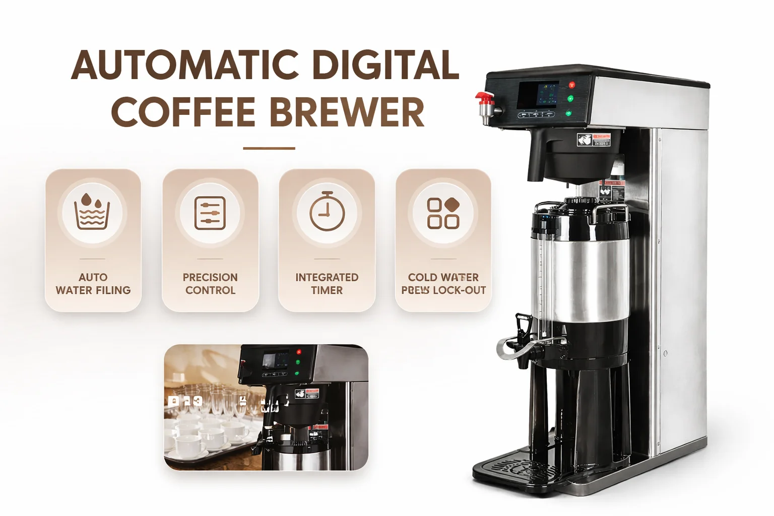 Automatski digitalni coffee brewer 6 l