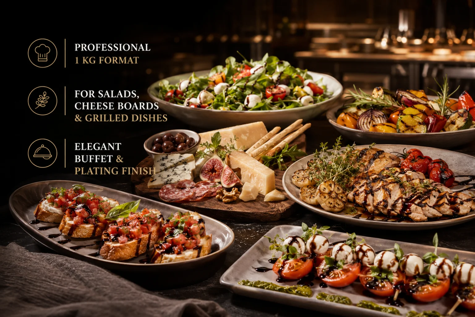 HealthyChef voćne balsamico kreme 1 kg za HoReCa kuhinje, salate, plate sa sirevima, grill jela i profesionalno serviranje