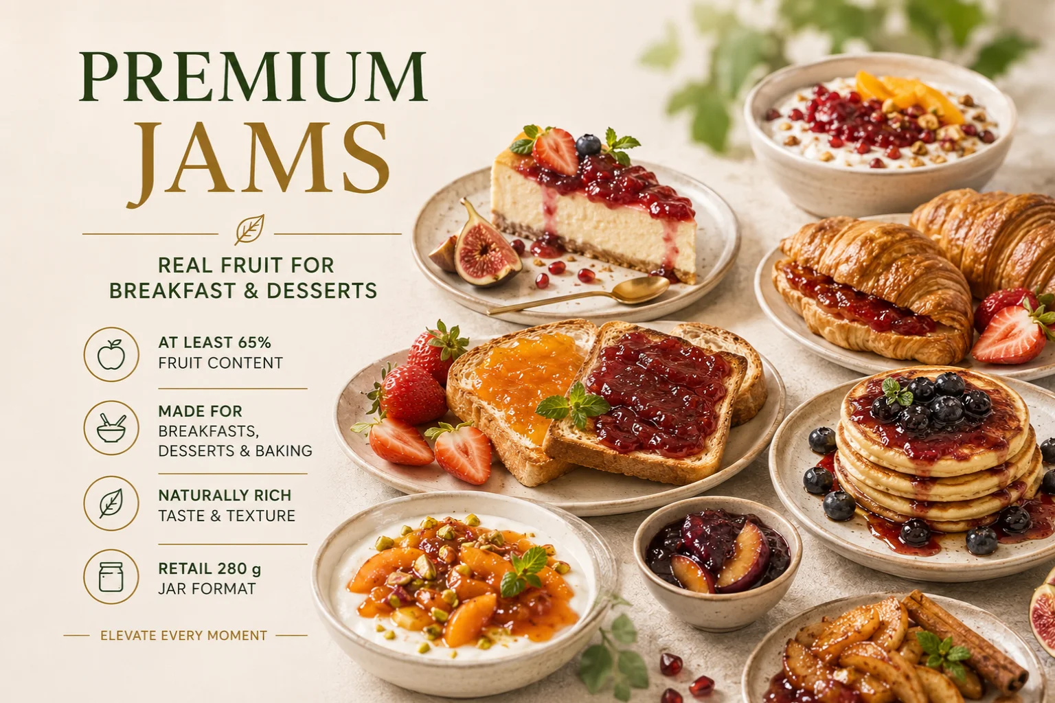 HealthyChef HealthyChef premium džemovi i voćni namazi 280 g staklenka za premium kuhinjsku i desertnu upotrebu